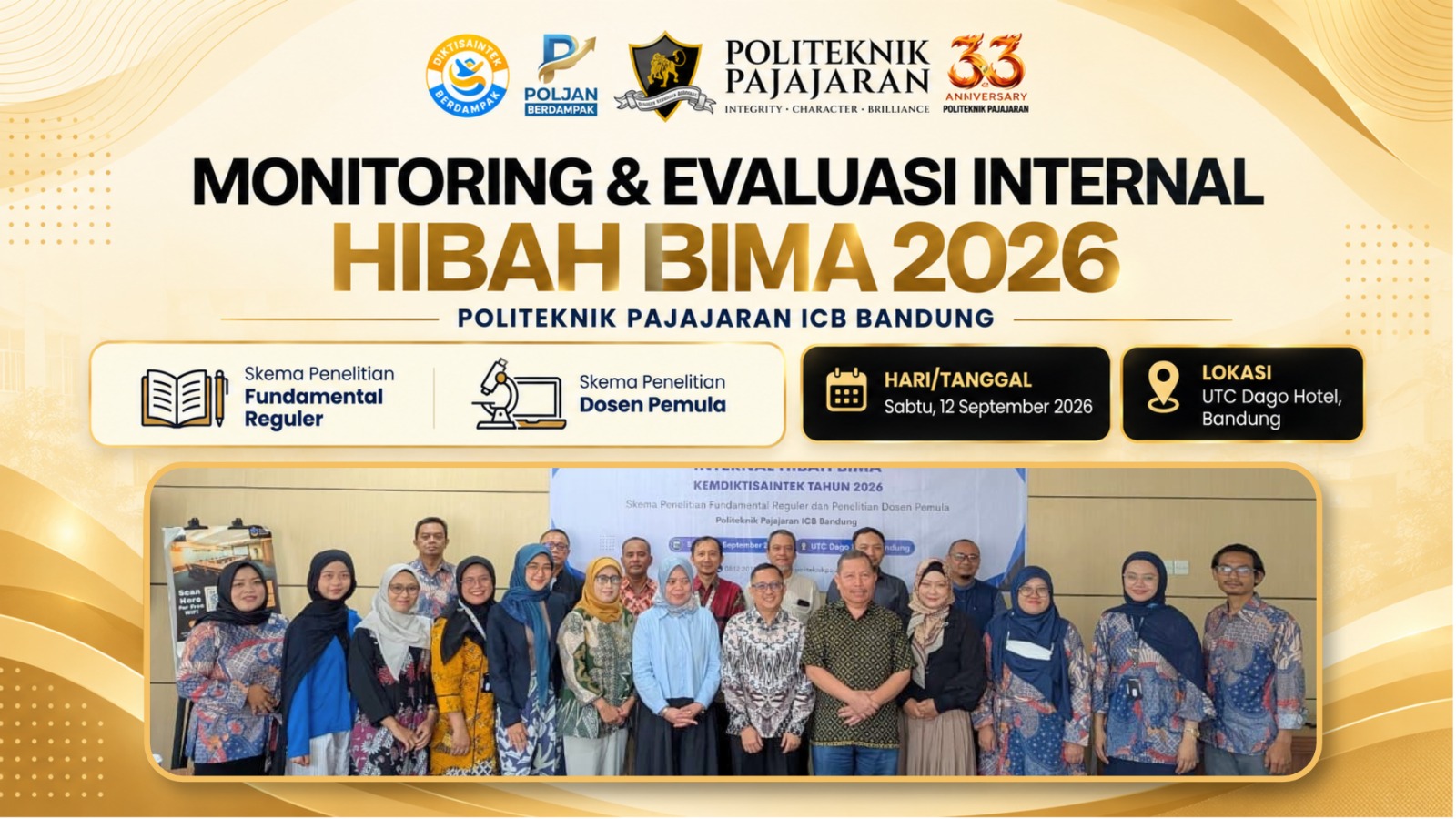 Perkuat Ekosistem Riset, Politeknik Pajajaran Gelar Monitoring dan Evaluasi Internal Hibah BIMA 2026